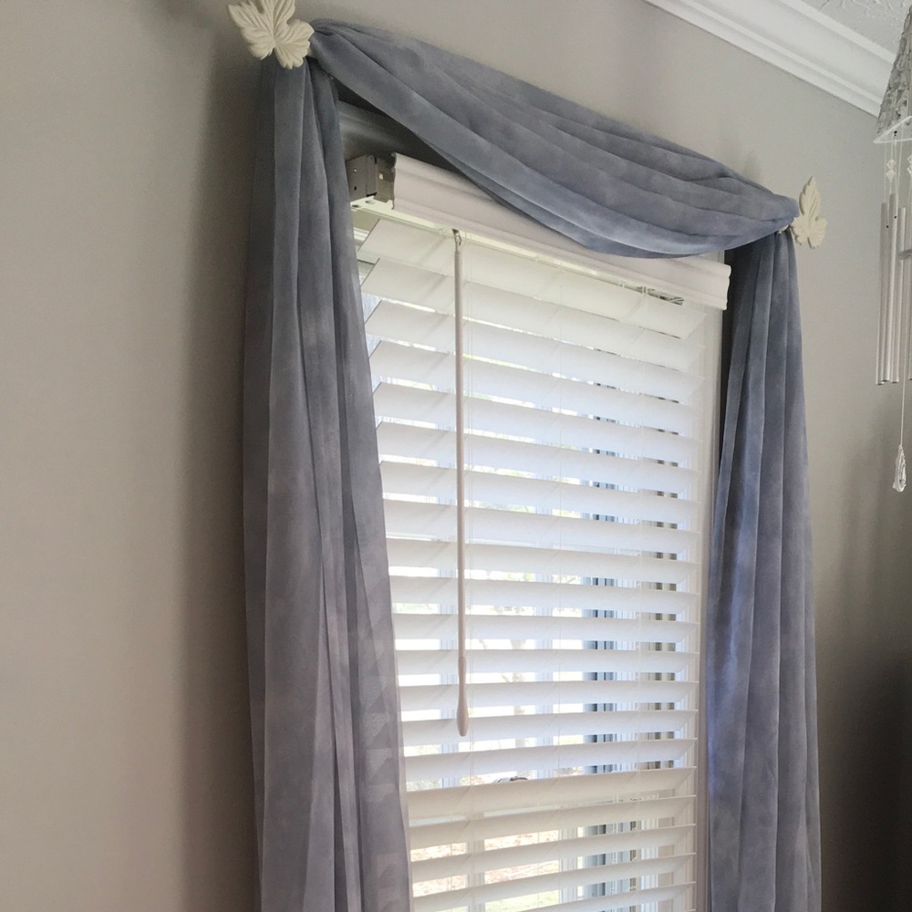 Curtain Drape “Scarves” SET of 4 @ $80 or $25 ea.